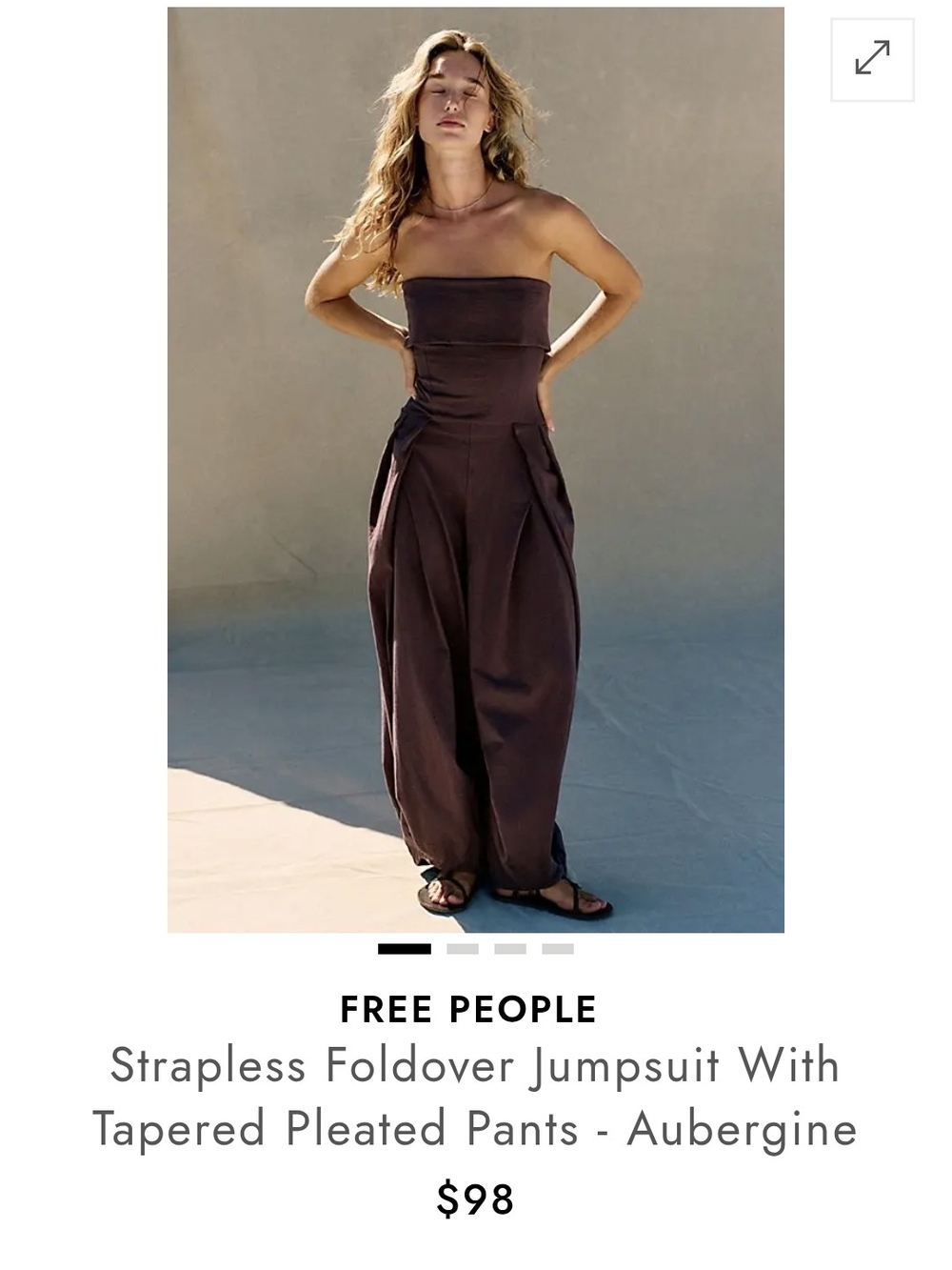 Free People Free-est Black Strapless Jumpsuit - Picture 4 of 12